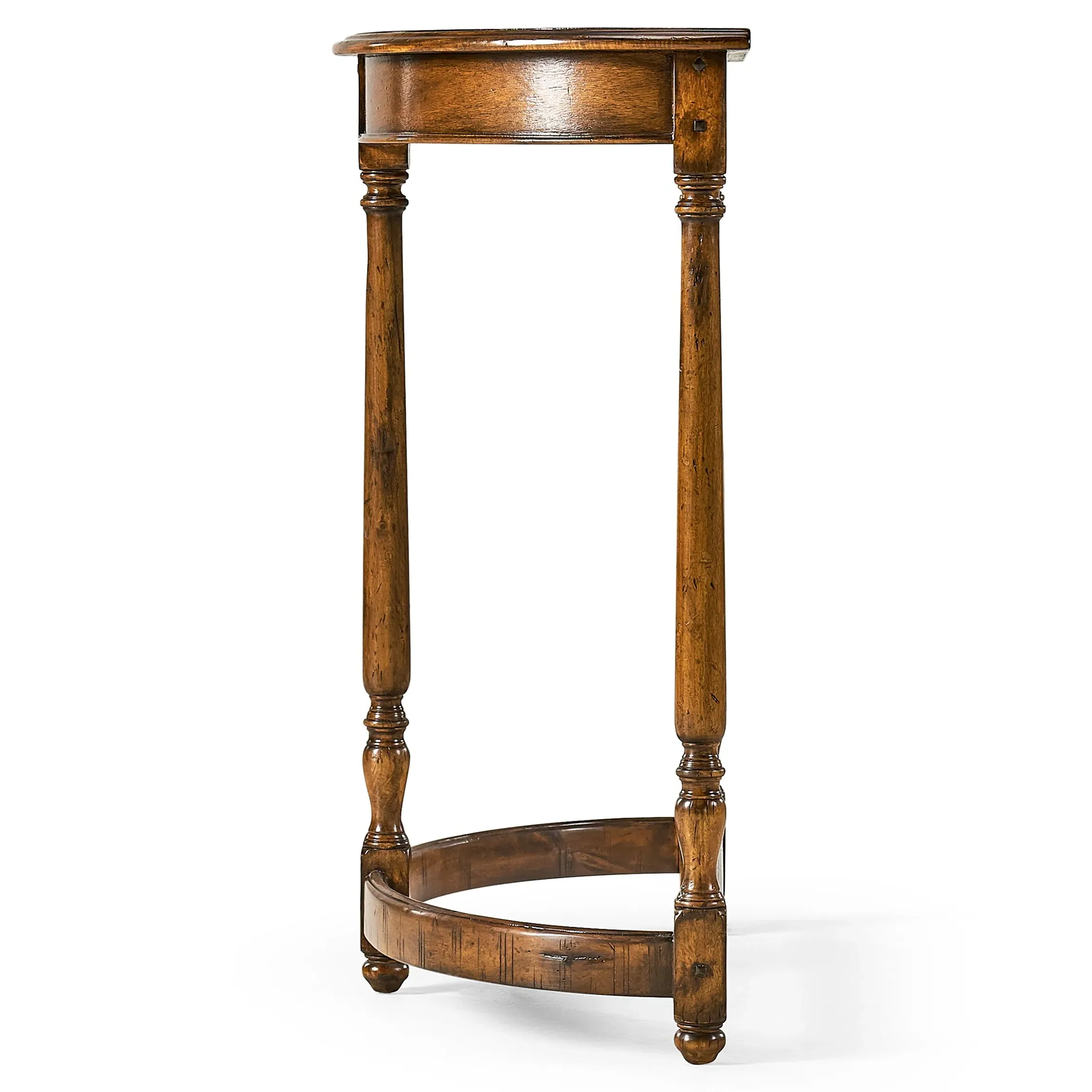 Scott Demilune Console Table - Brown, Acacia