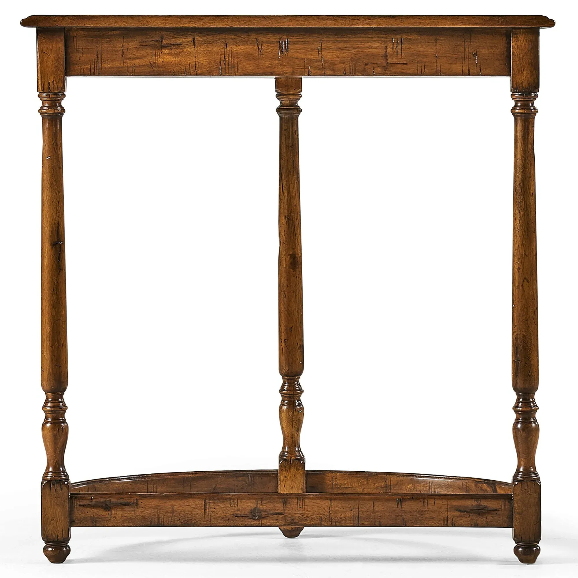 Scott Demilune Console Table - Brown, Acacia