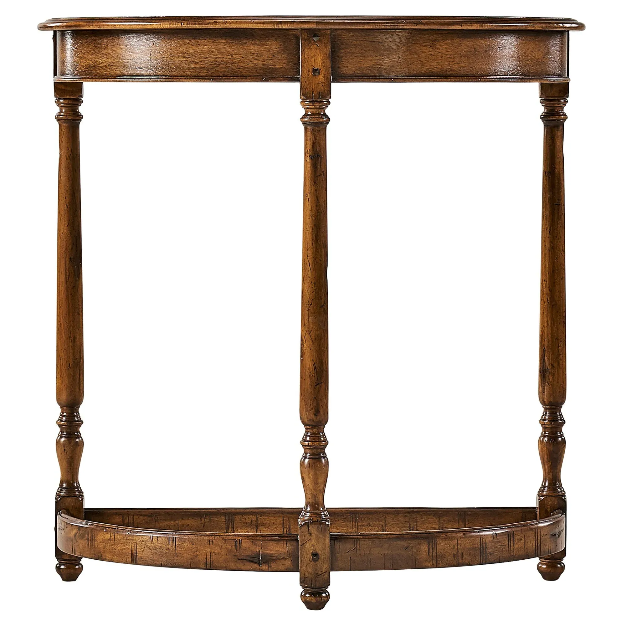 Scott Demilune Console Table - Brown, Acacia image