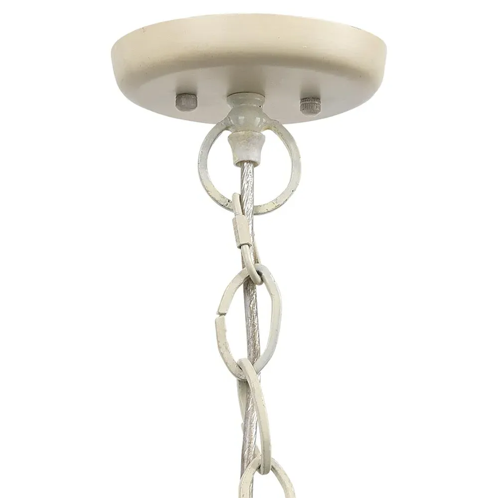 Scott Single Pendant Light - Off White, Mango Wood