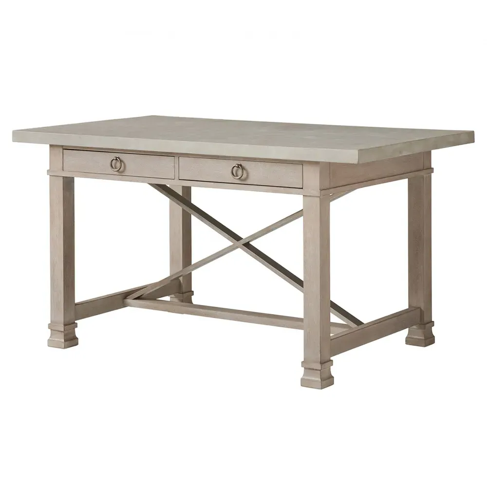 Seaboard Counter Table with Storage - Grey, Concrete image