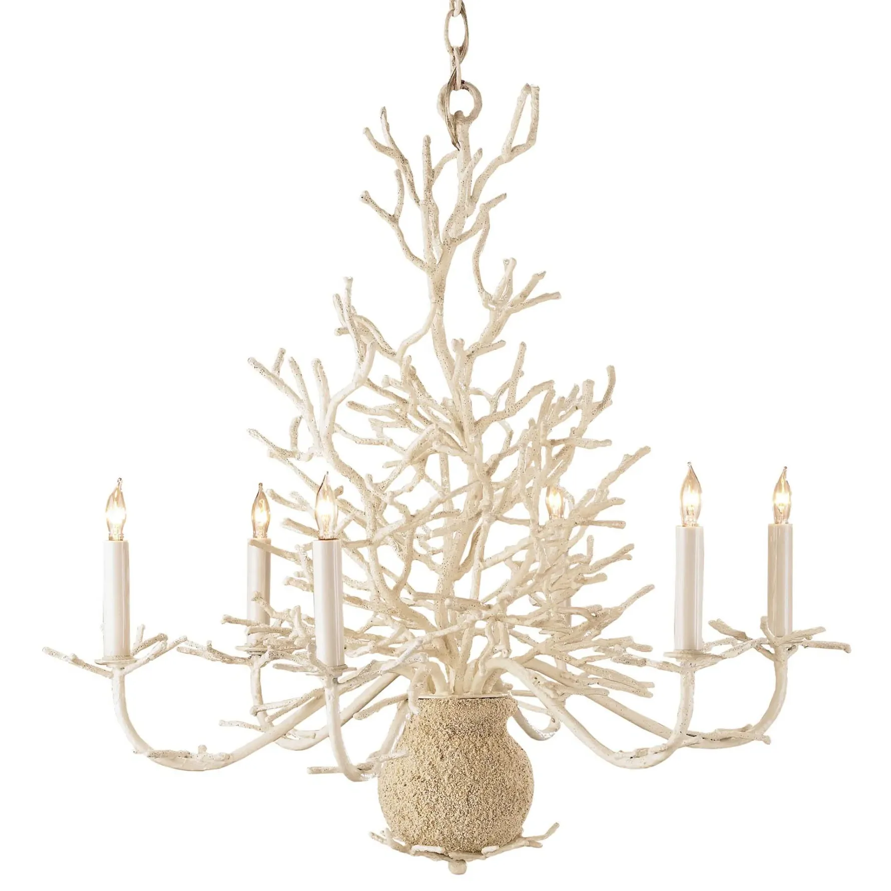 Seasong Coral Chandelier - White, Wrought Iron image