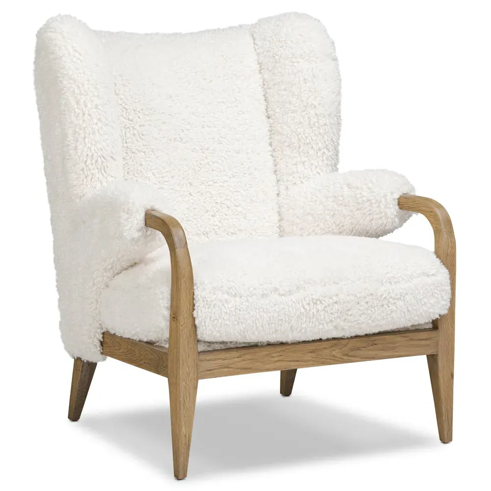 Sedoni Andes Wingback Accent Chair - Natural, Oak