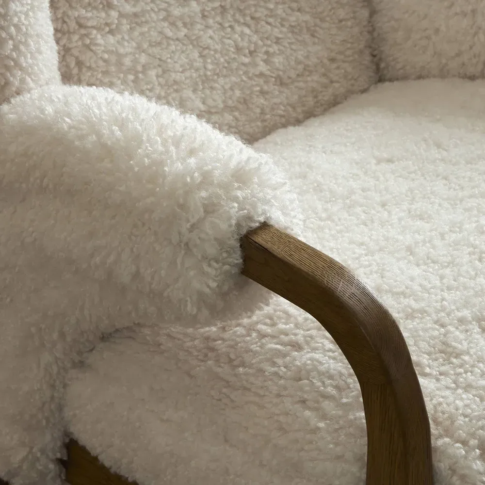 Sedoni Andes Wingback Accent Chair - Natural, Oak