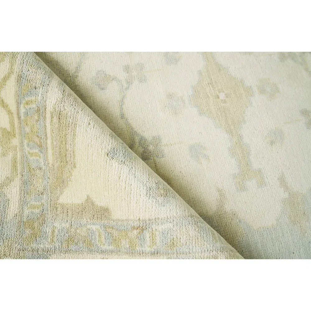 Selah Oushak Patterned Hand Knotted Rug Sample - Brown, Wool