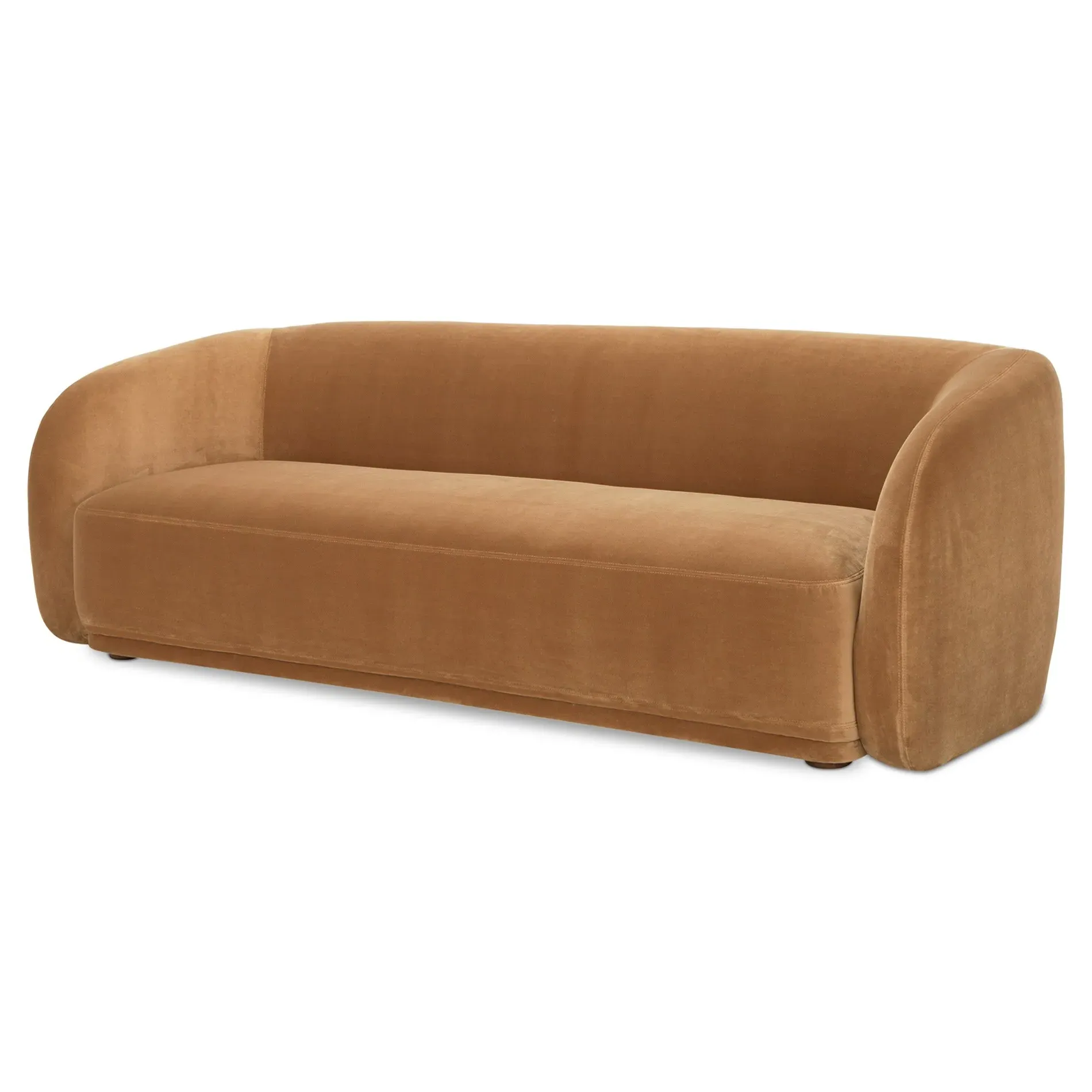Selena 92" Sofa - Tan, Velvet