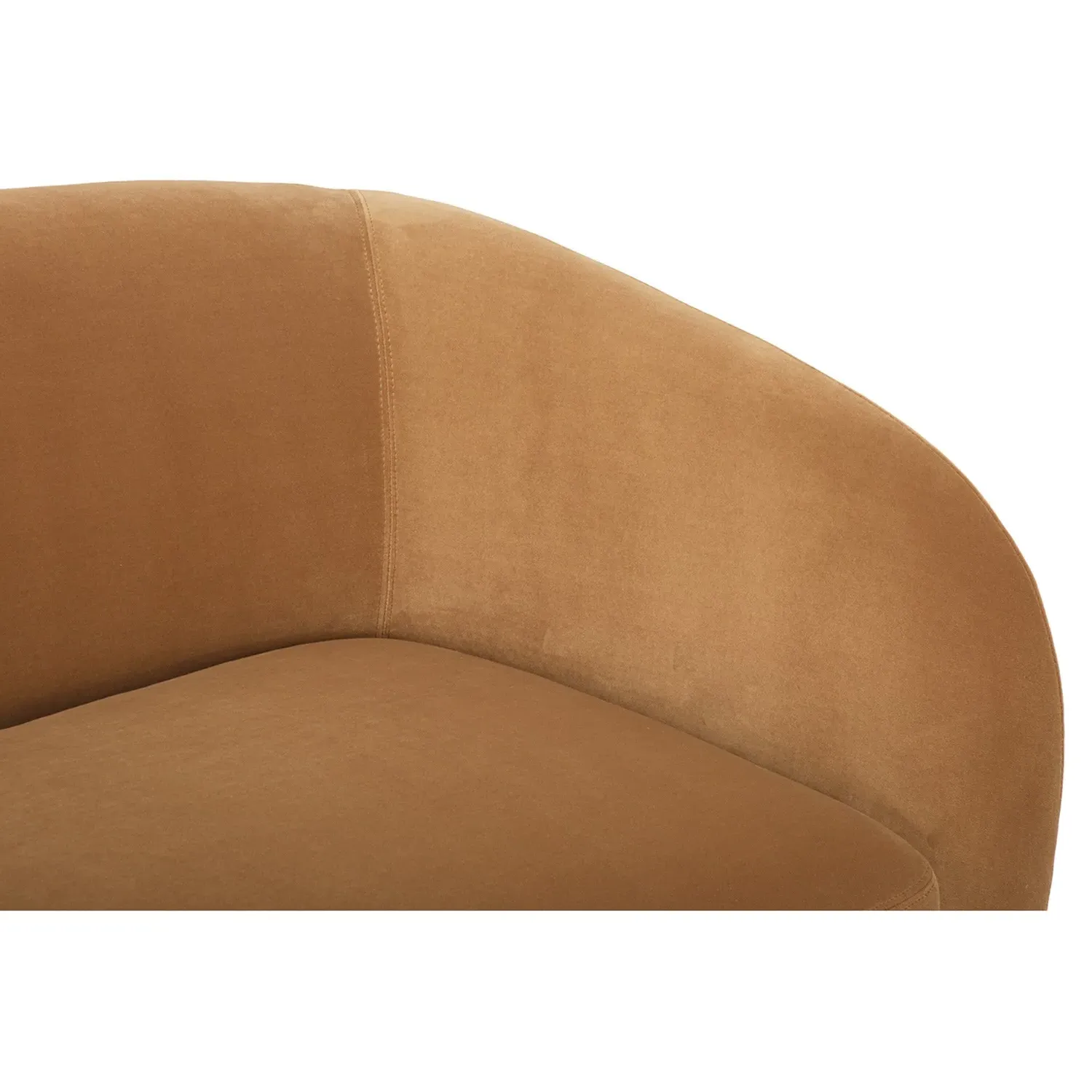 Selena 92" Sofa - Tan, Velvet