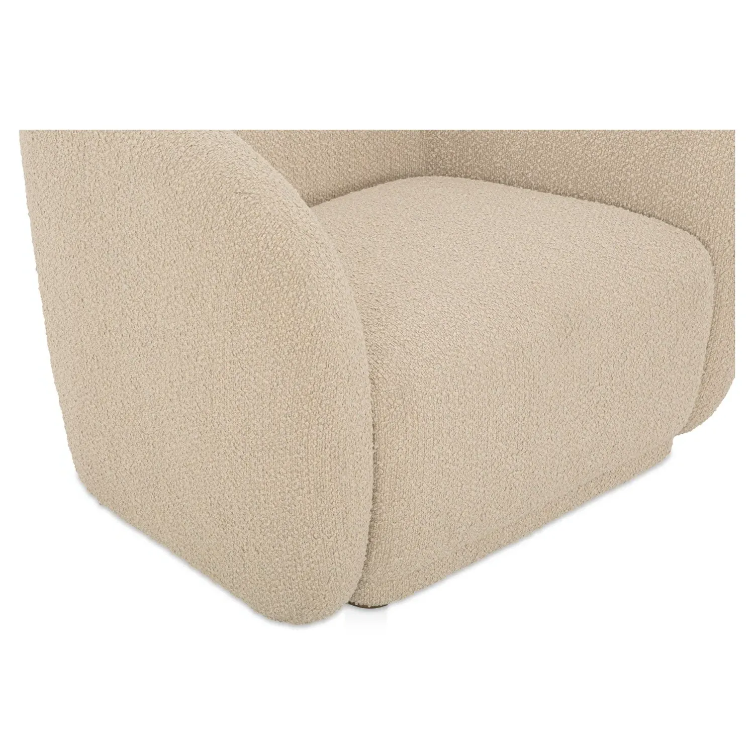 Selena Accent Chair - Beige, Boucle