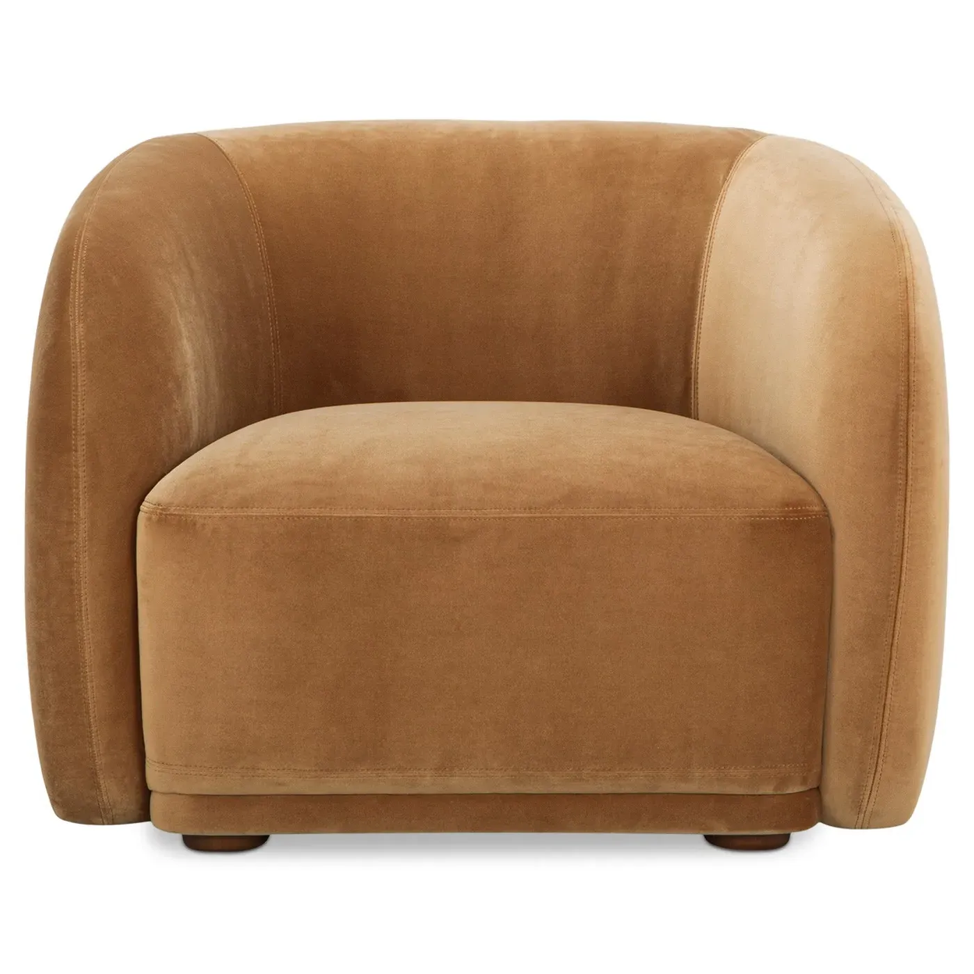 Selena Accent Chair - Tan, Velvet