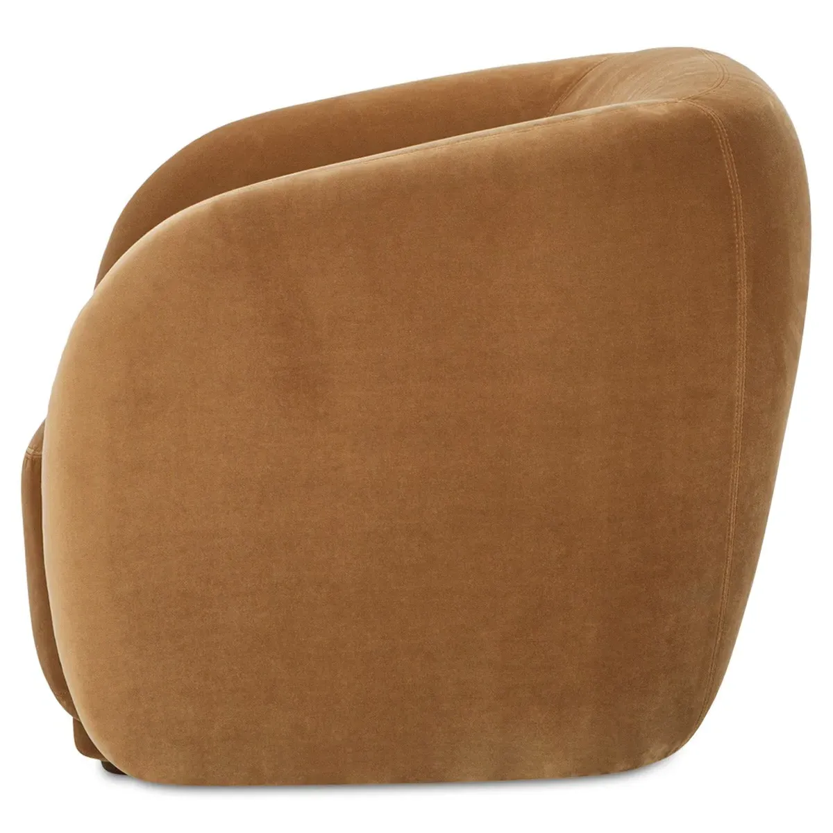 Selena Accent Chair - Tan, Velvet