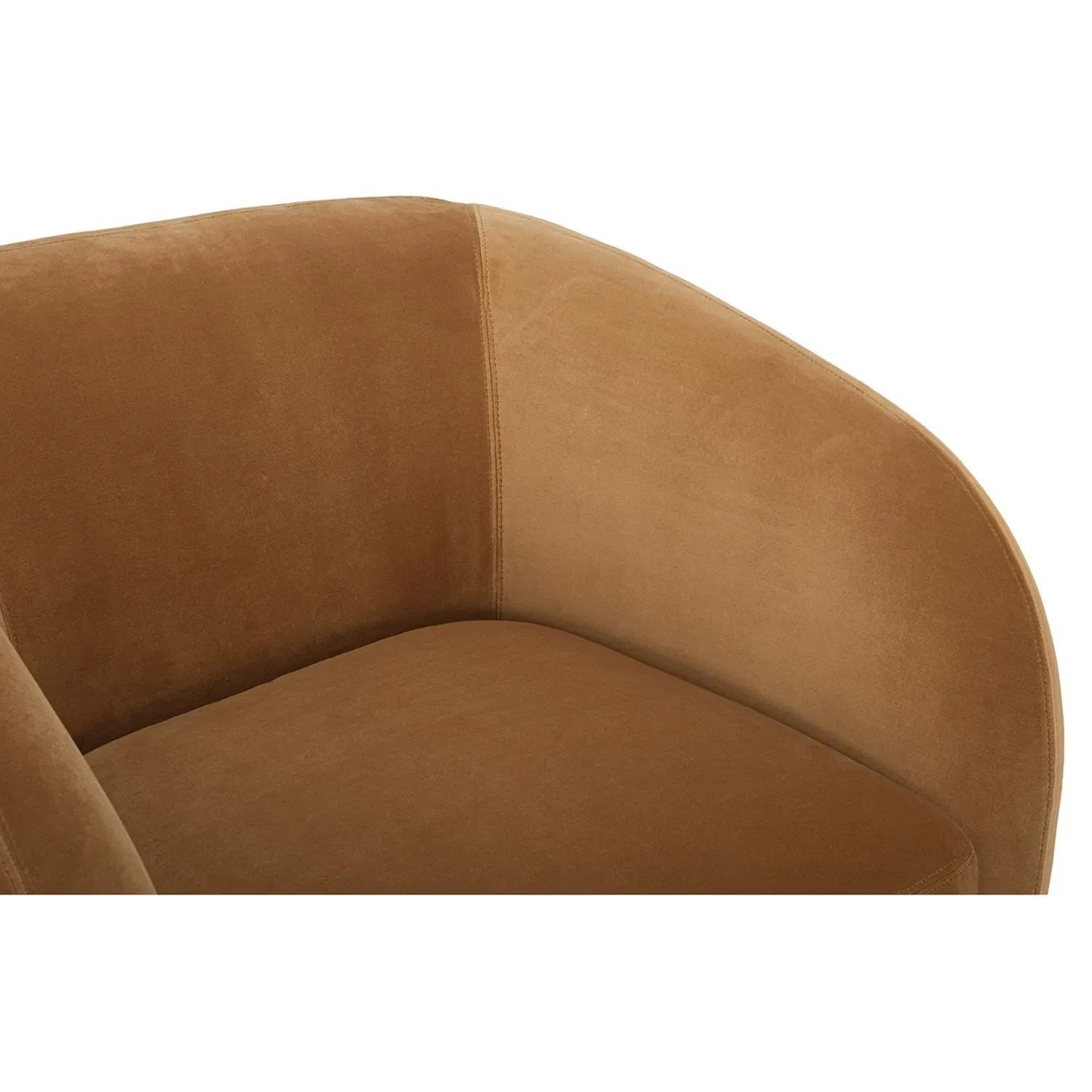 Selena Accent Chair - Tan, Velvet