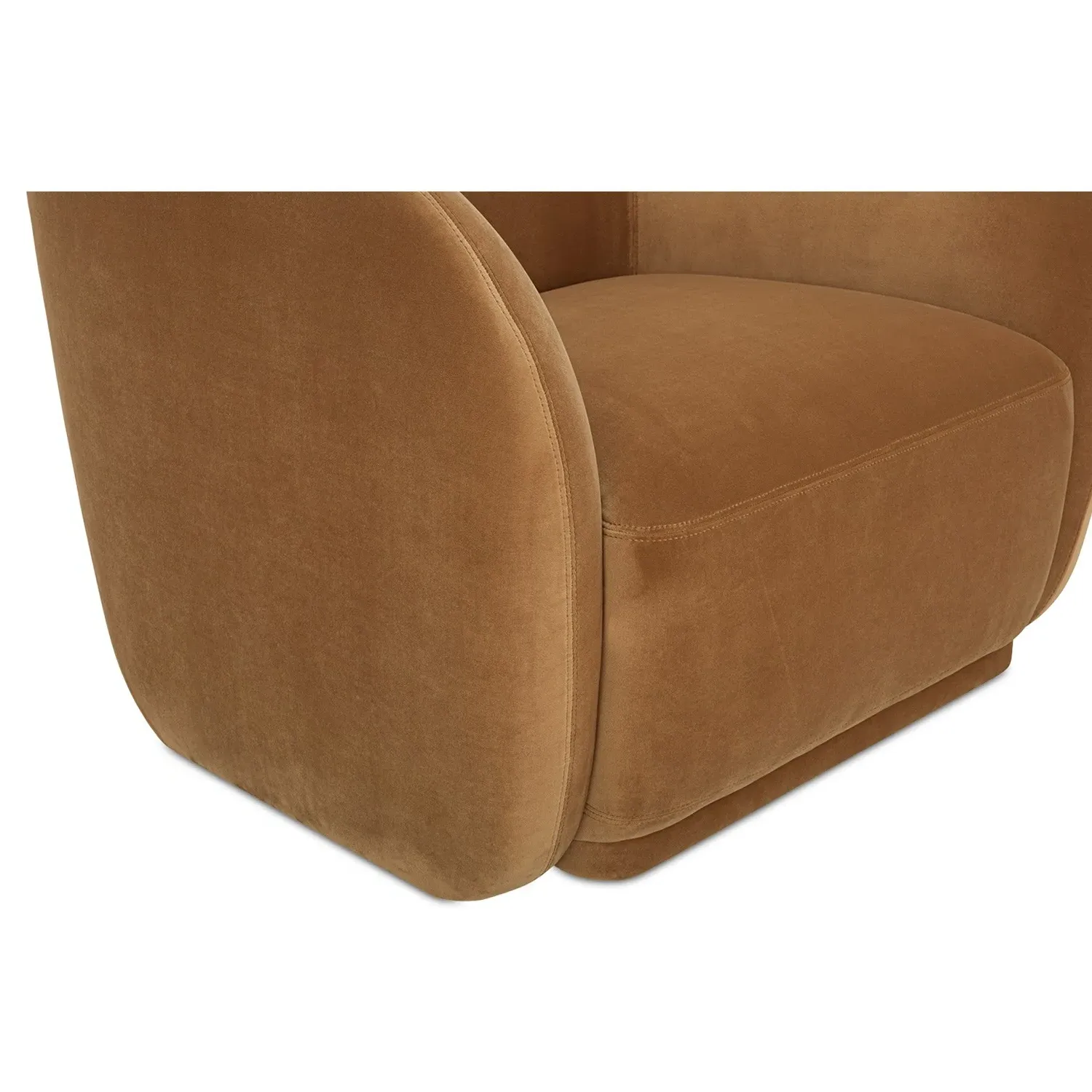 Selena Accent Chair - Tan, Velvet