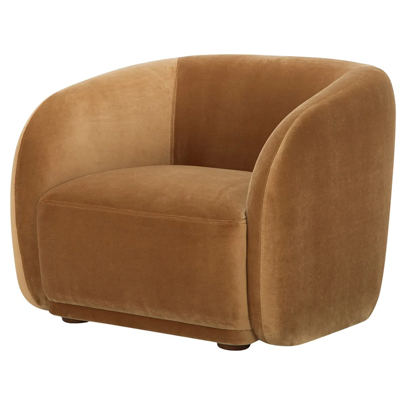 Selena Accent Chair - Tan, Velvet image