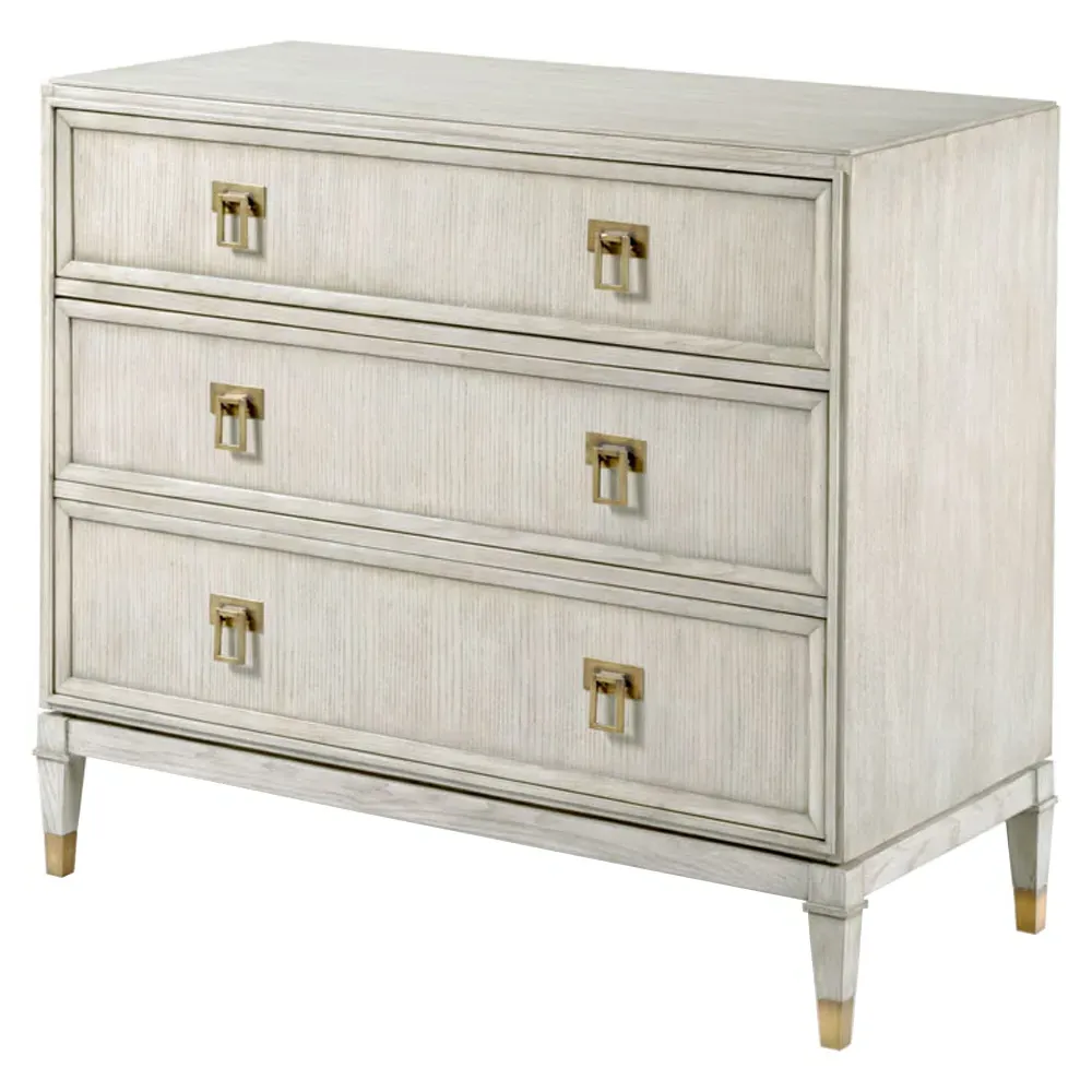 Selena Bachelor Chest - White, Ash Wood