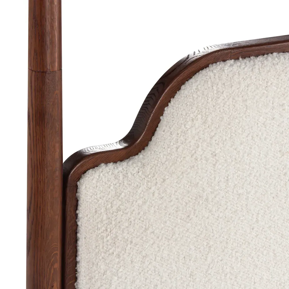 Selena King Size Canopy Bed - Brown, Oak