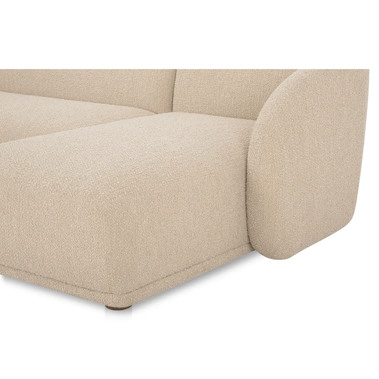 Selena Left Chaise Sectional Sofa - Beige, Boucle