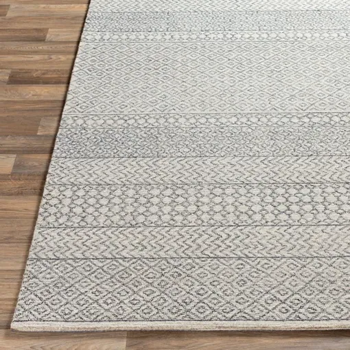 Selena Patterned Rug - Grey, Wool
