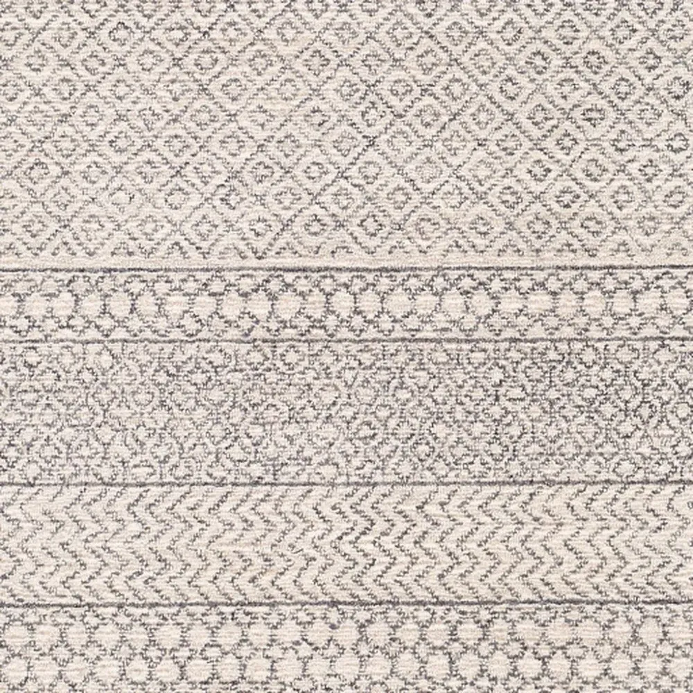 Selena Patterned Rug - Grey, Wool