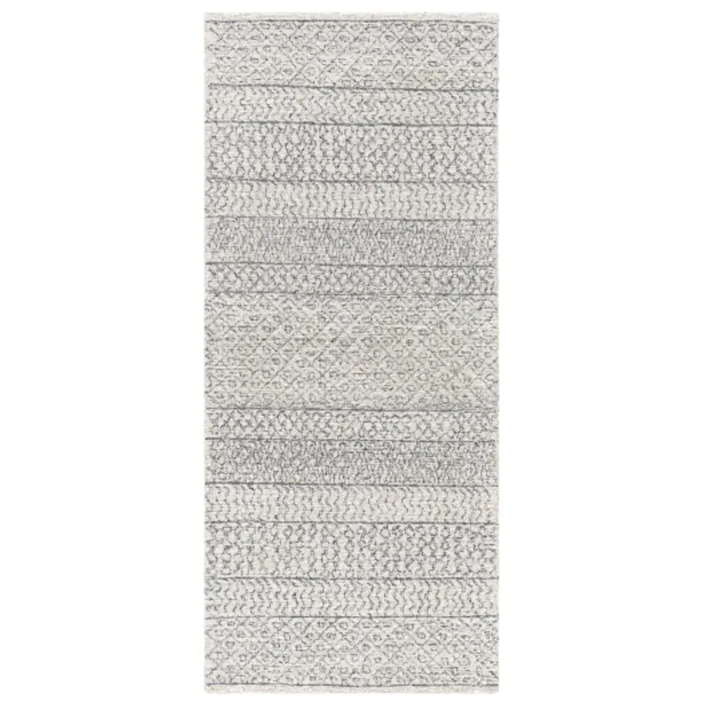 Selena Patterned Rug - Grey, Wool