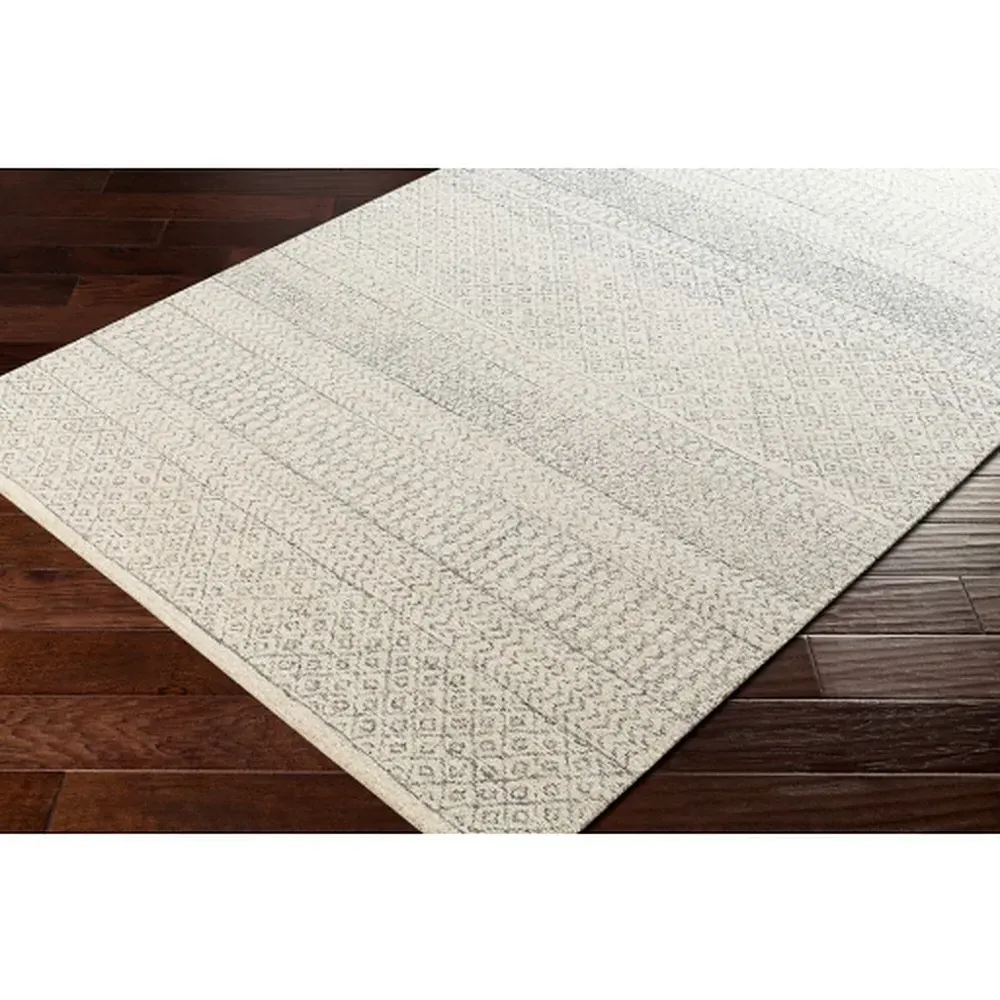 Selena Patterned Rug - Grey, Wool