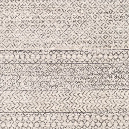 Selena Patterned Rug Sample - Grey, Wool image
