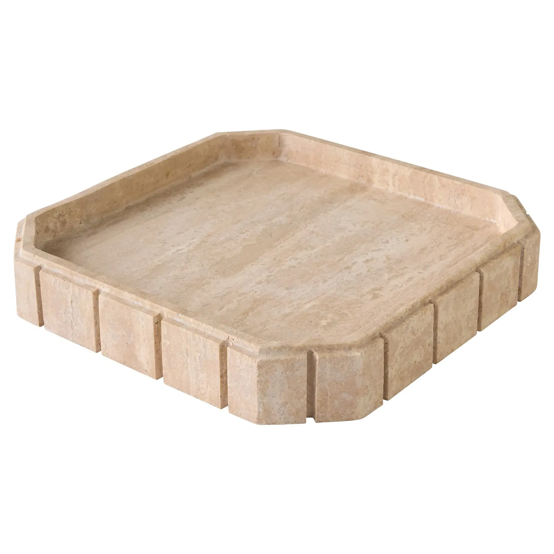 Selena Small Decorative Tray - Beige, Marble image