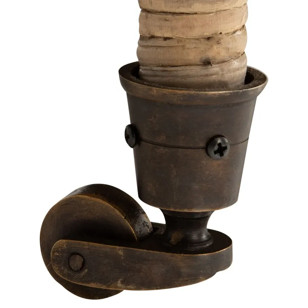 Selena Woven Rattan Bar Cart - Grey