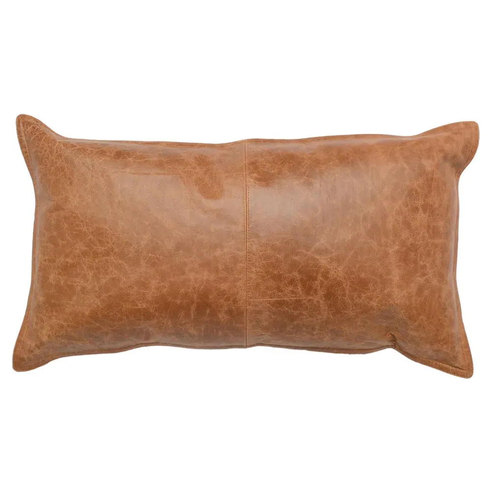 Selene Lumbar Pillow - Chestnut Brown, Leather