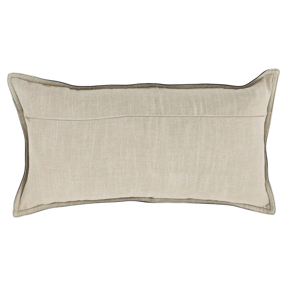 Selene Lumbar Pillow - Dark Blue, Leather