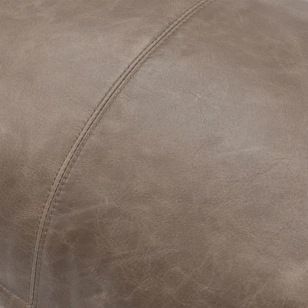 Selene Lumbar Pillow - Taupe, Leather
