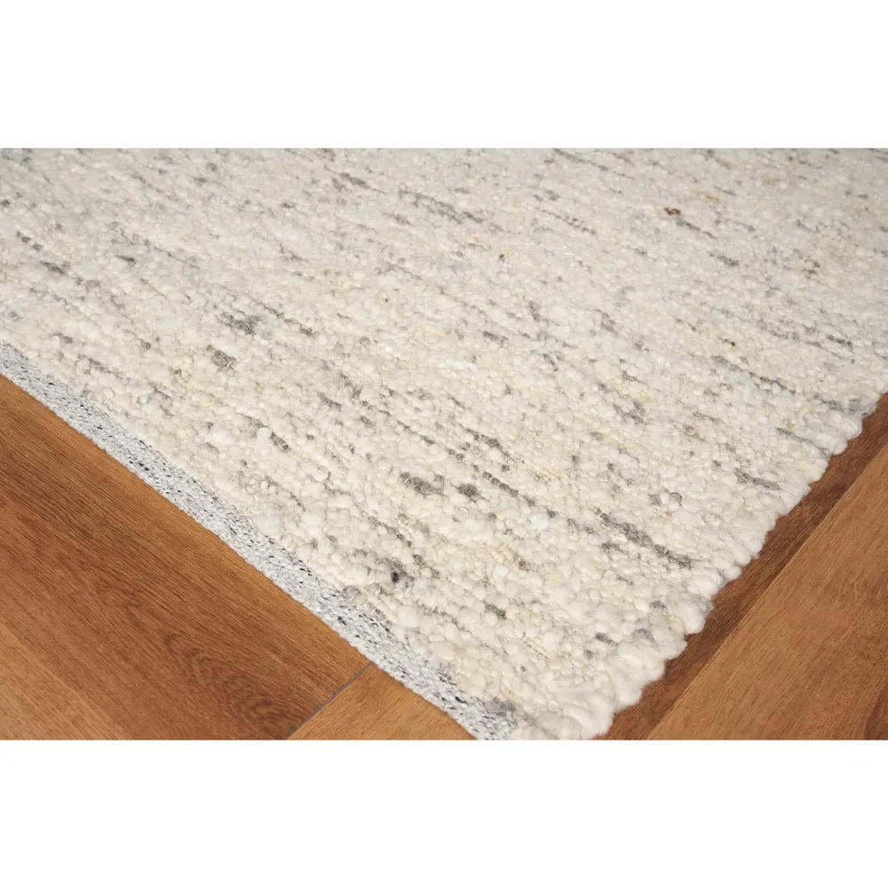 Selene Solid Rug Sample - Grey, Wool