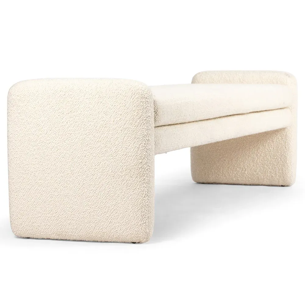 Selene Upholstered Bedroom Bench - Cream