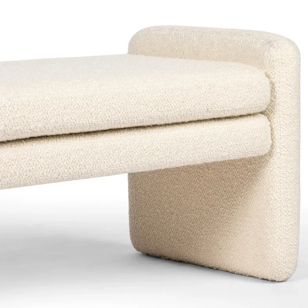 Selene Upholstered Bedroom Bench - Cream