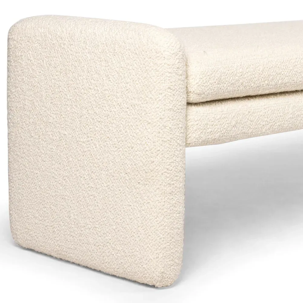 Selene Upholstered Bedroom Bench - Cream