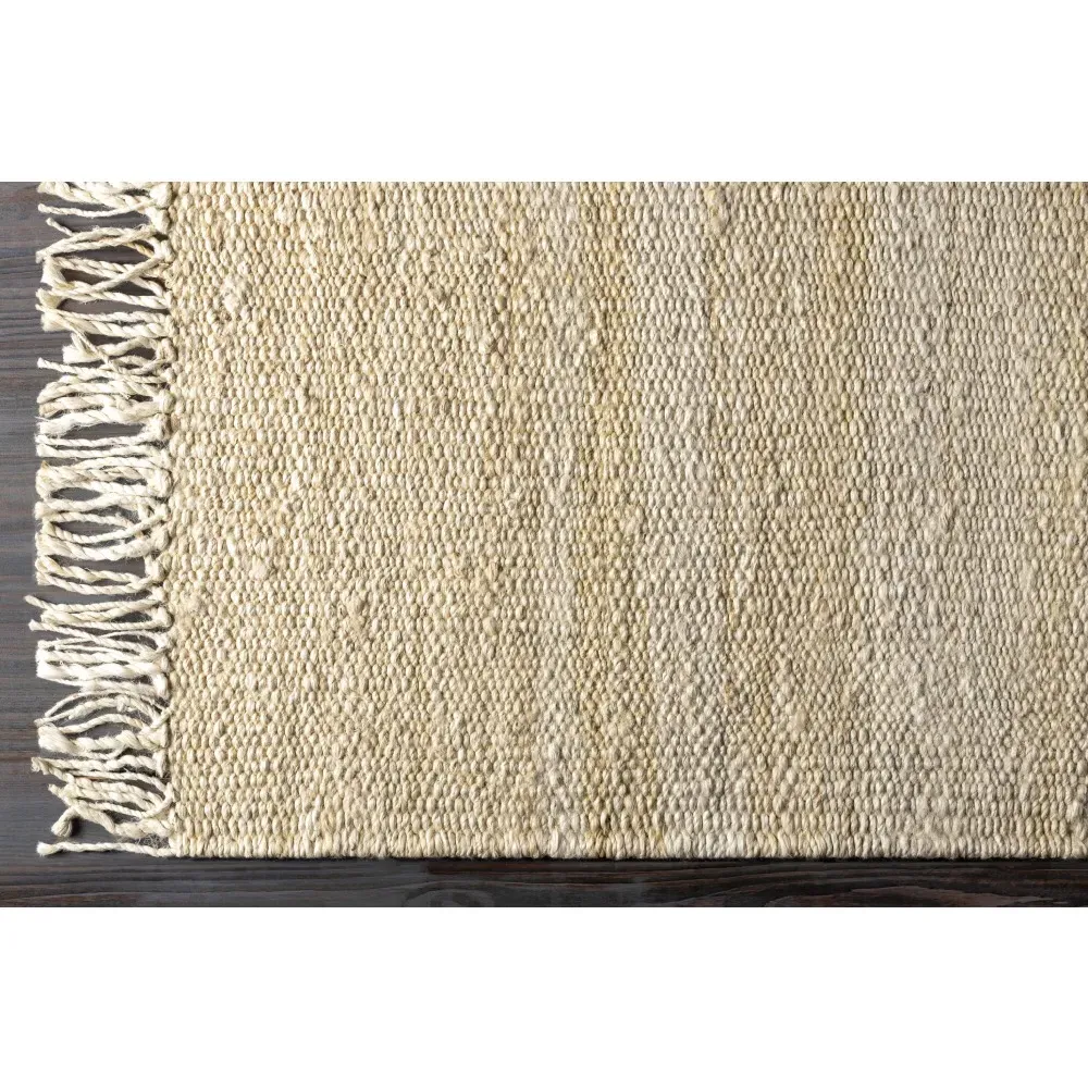Selina Woven Rug with Fringe - Ivory, Jute
