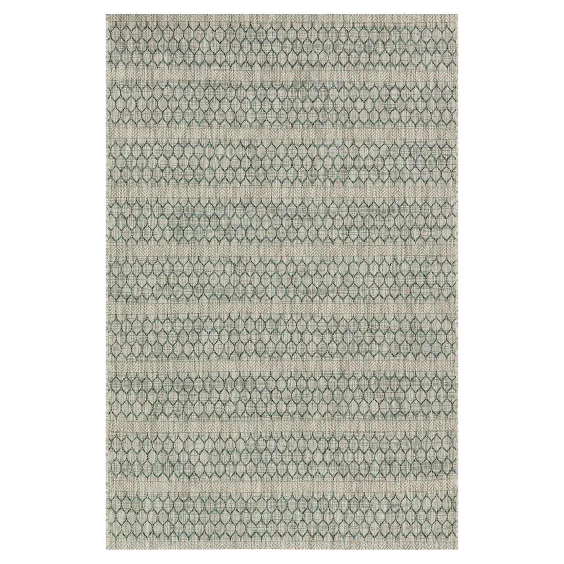 Selric Tulum Indoor Outdoor Rug - Teal Grey, Polypropylene