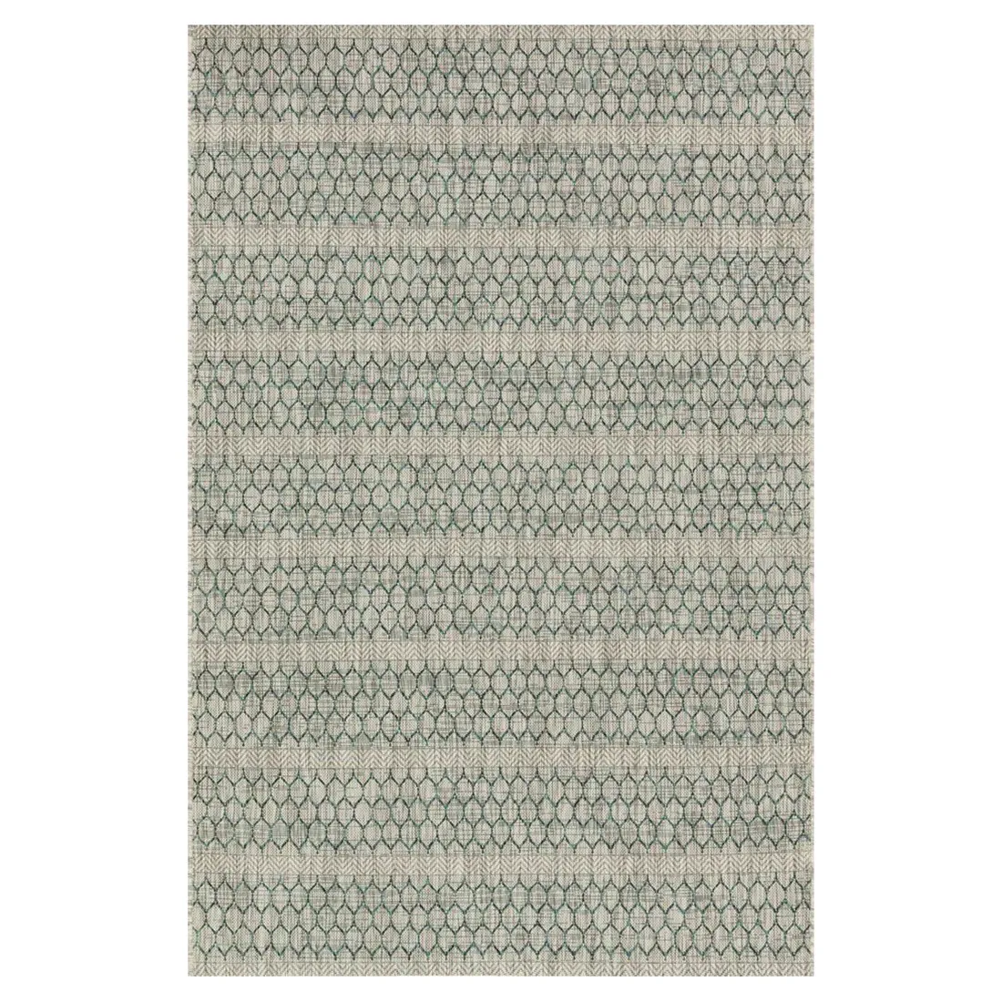 Selric Tulum Indoor Outdoor Rug - Teal Grey, Polypropylene