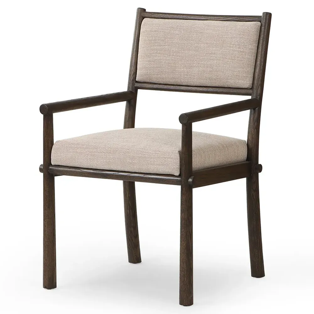 Senan Dining Arm Chair - Brown, Oak