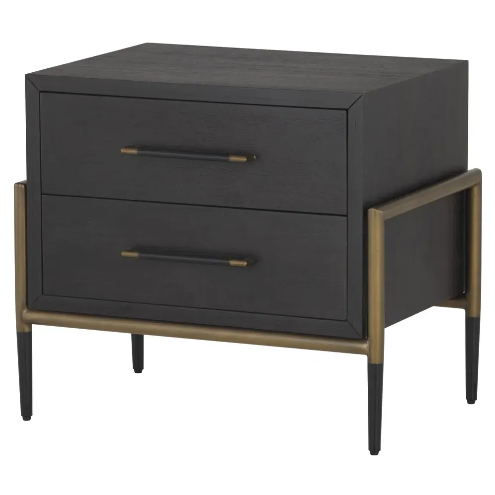 Senesca 2 Drawer Nightstand - Brown, Acacia Wood image