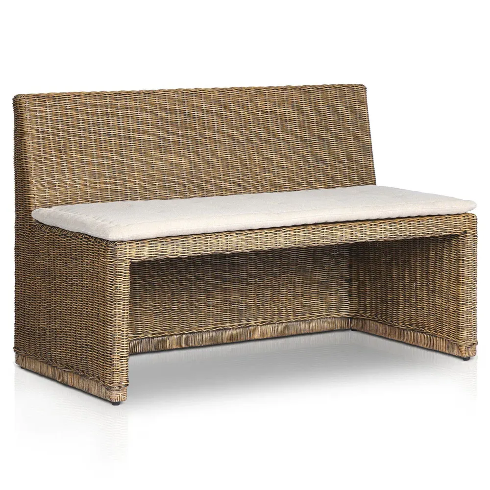 Senna Dining Bench - Beige, Linen