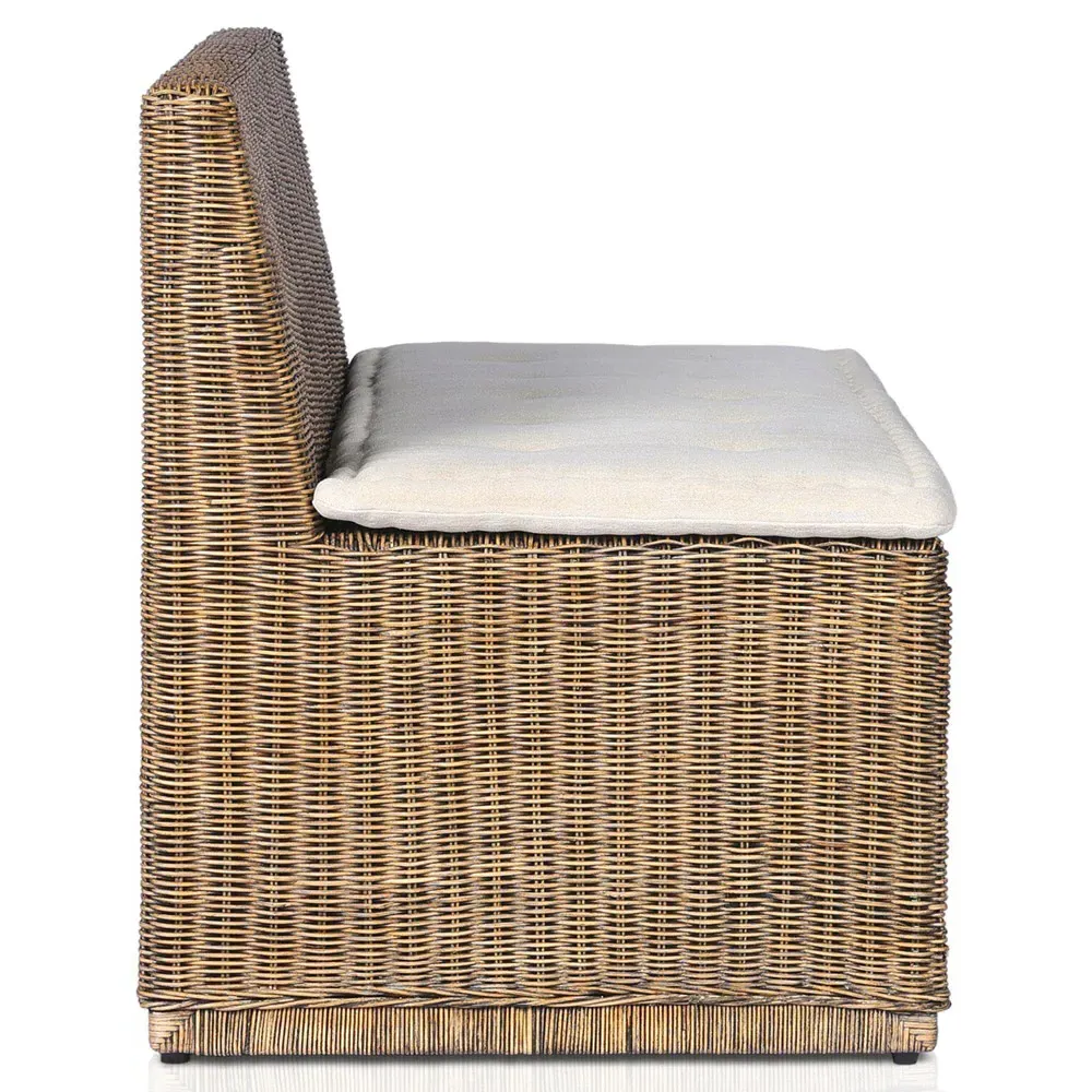 Senna Dining Bench - Beige, Linen