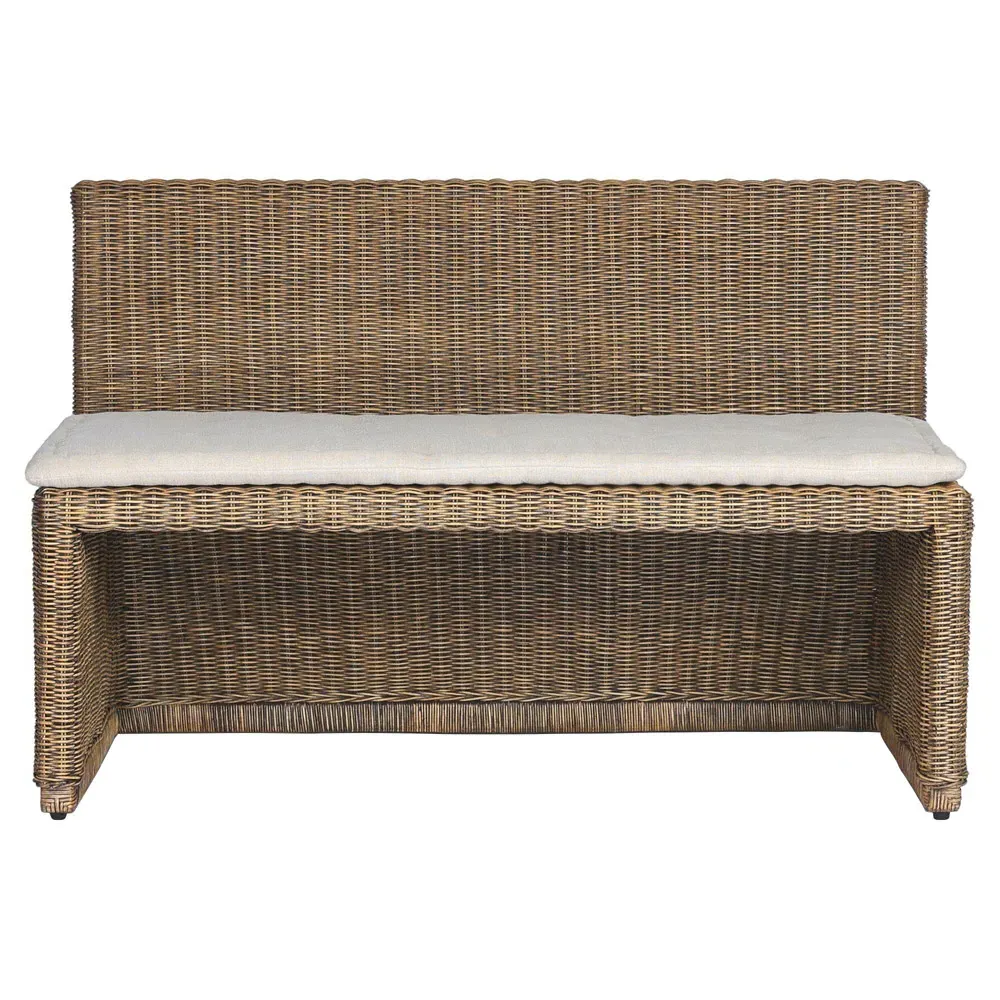 Senna Dining Bench - Beige, Linen