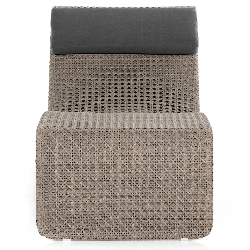 Serena Woven Outdoor Chaise Lounge - Brown, Polyethylene