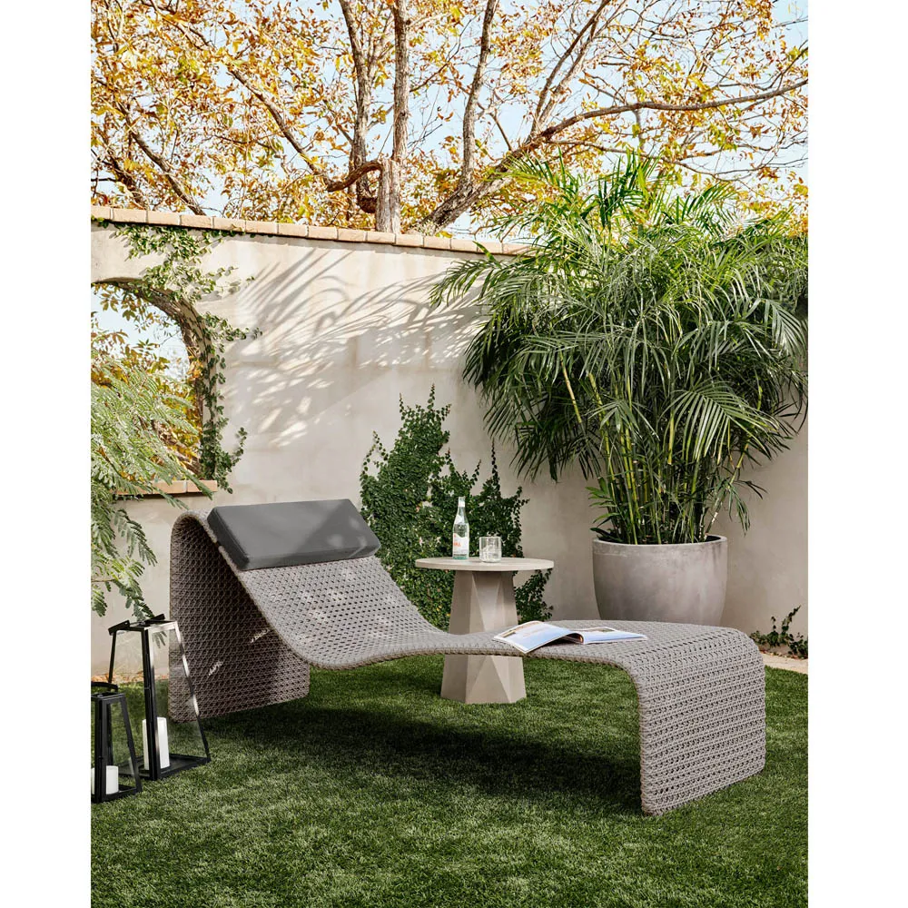 Serena Woven Outdoor Chaise Lounge - Brown, Polyethylene