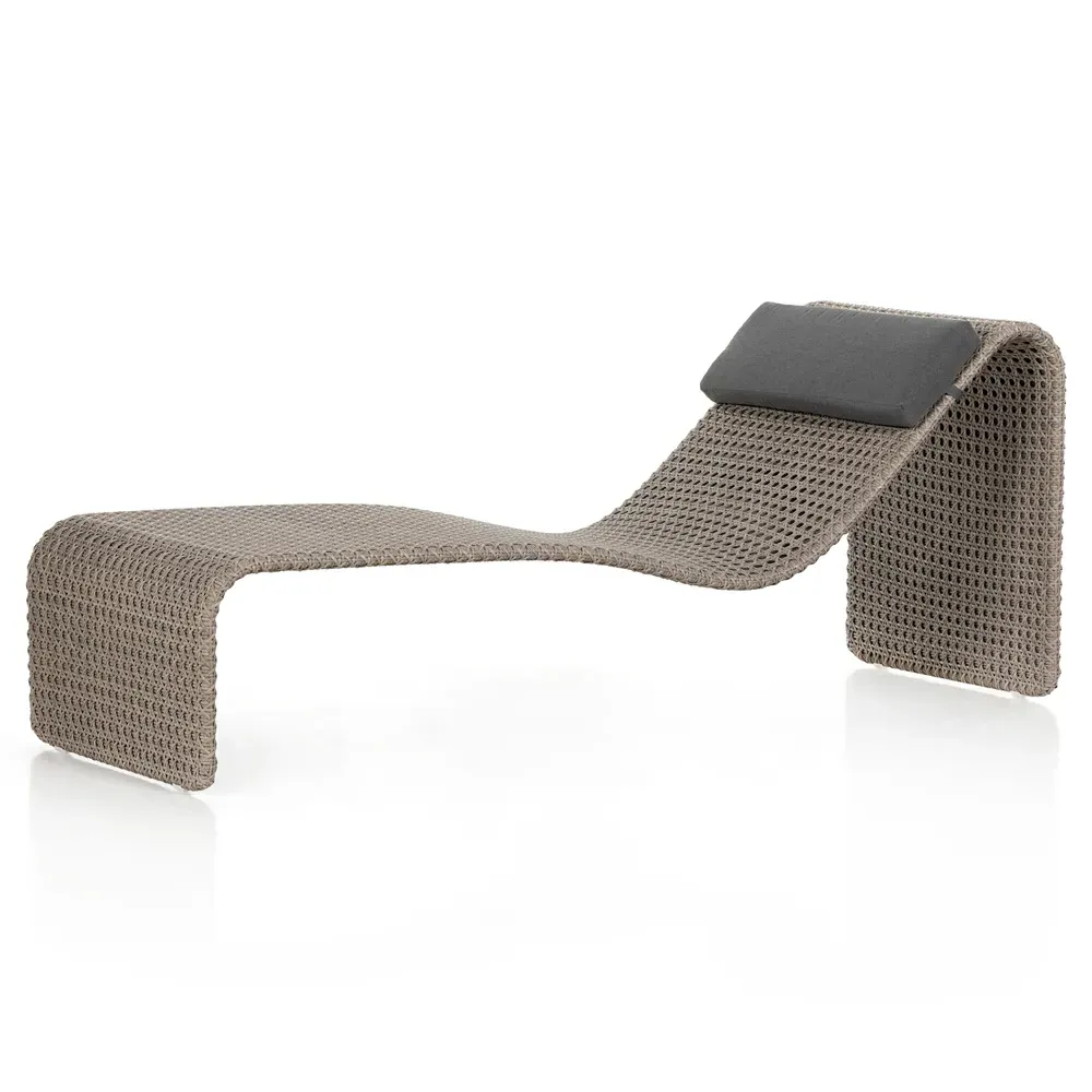 Serena Woven Outdoor Chaise Lounge - Brown, Polyethylene