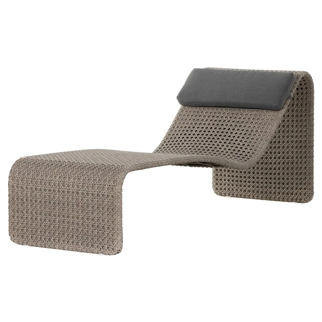 Serena Woven Outdoor Chaise Lounge - Brown, Polyethylene image