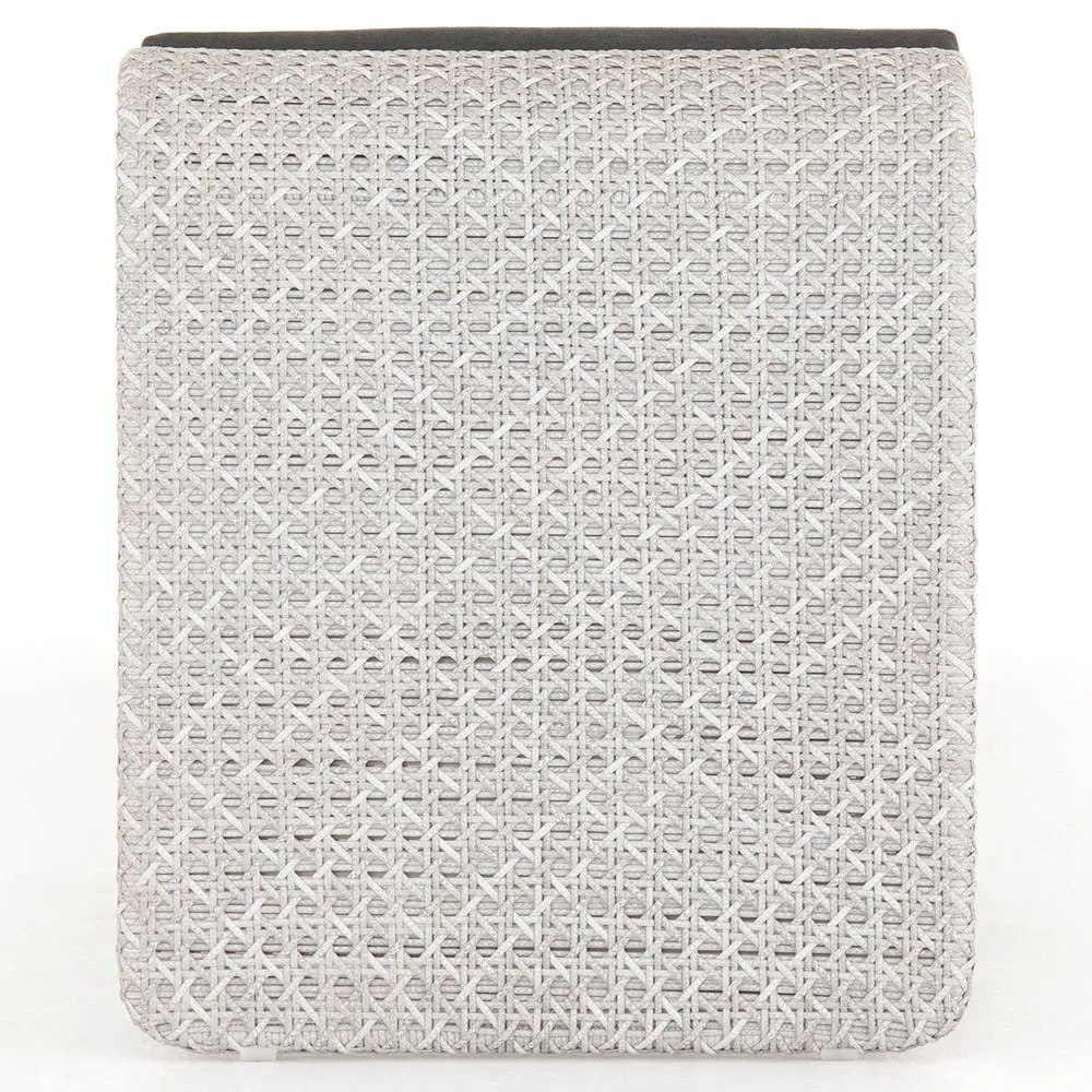 Serena Woven Outdoor Chaise Lounge - Off White, Polyethylene