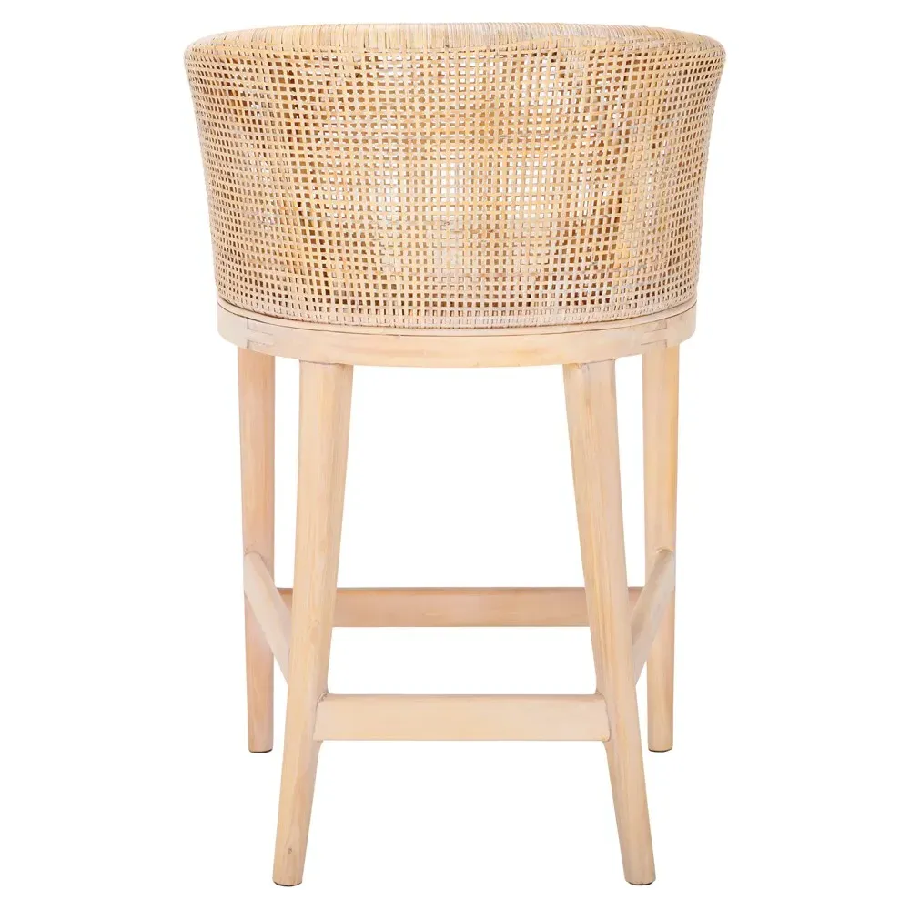 Serena Woven Rattan Counter Stool - Brown, Whitewash