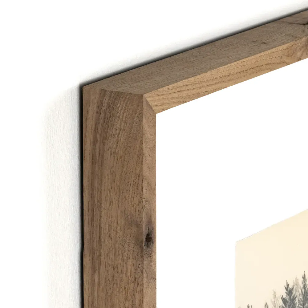 Serene I Illustration - Beige, Walnut