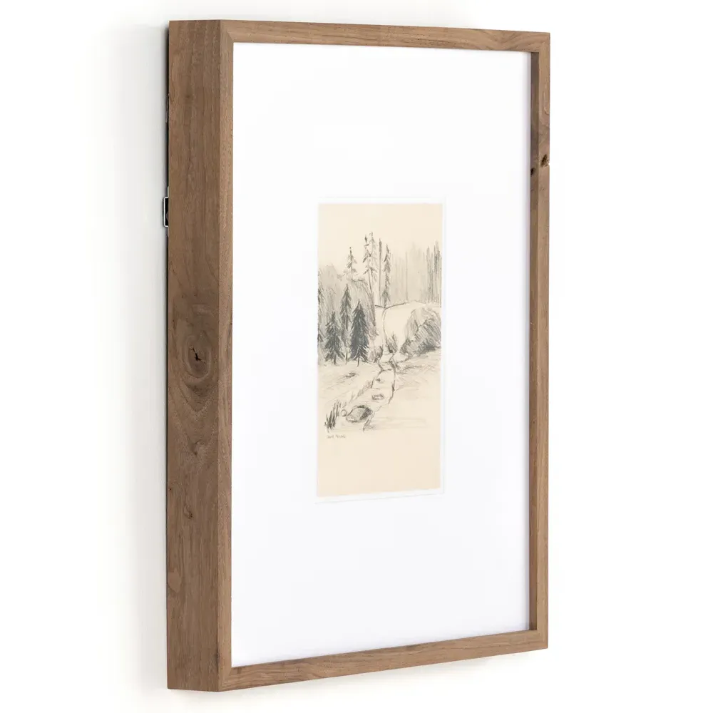 Serene II Illustration - Beige, Walnut